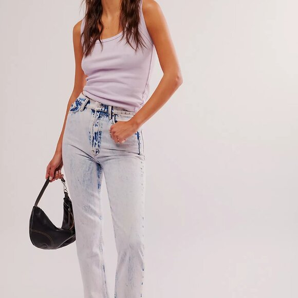 MOTHER High-Rise Rider Ankle Jeans Pink - Picture 2 of 4